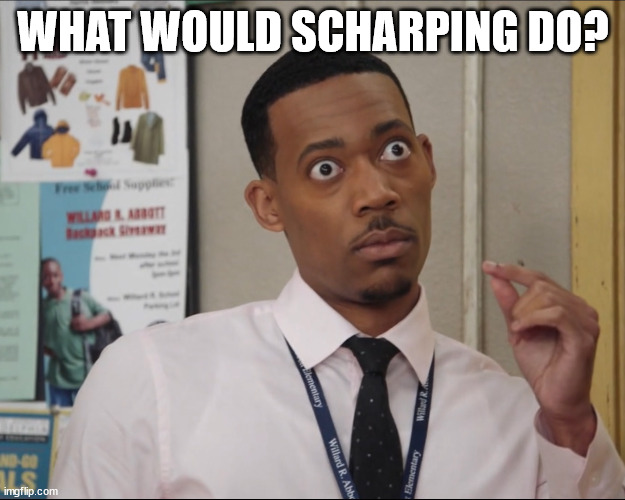 What would Scharping do? | WHAT WOULD SCHARPING DO? | image tagged in chris,everybody hates chris,scharping,what would | made w/ Imgflip meme maker