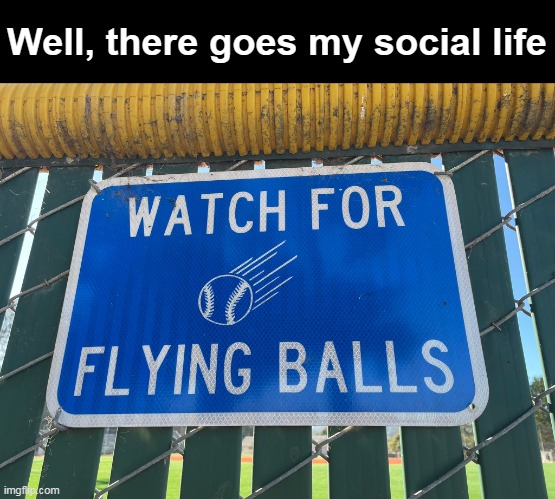 Oh, Hot Damn | Well, there goes my social life | image tagged in meme,memes,signs,humor | made w/ Imgflip meme maker
