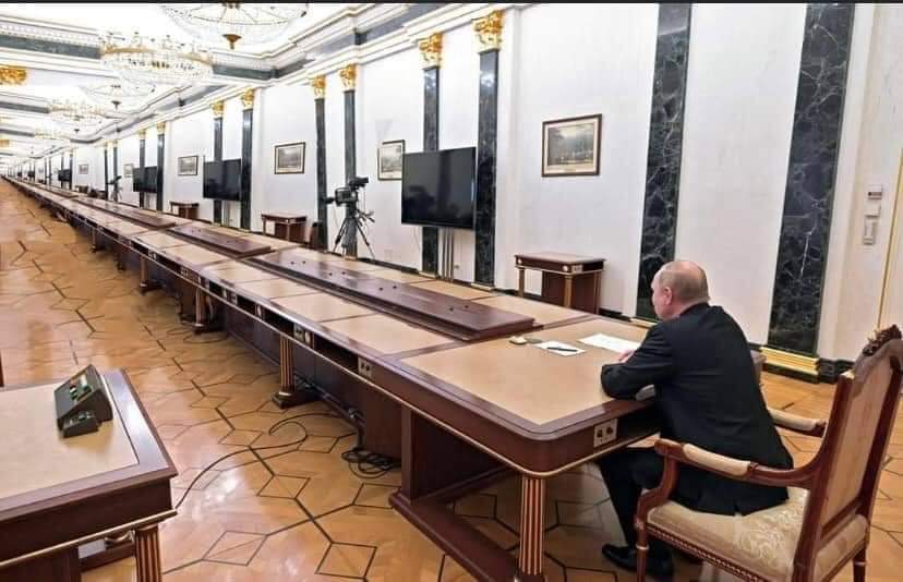 Putin table Blank Meme Template