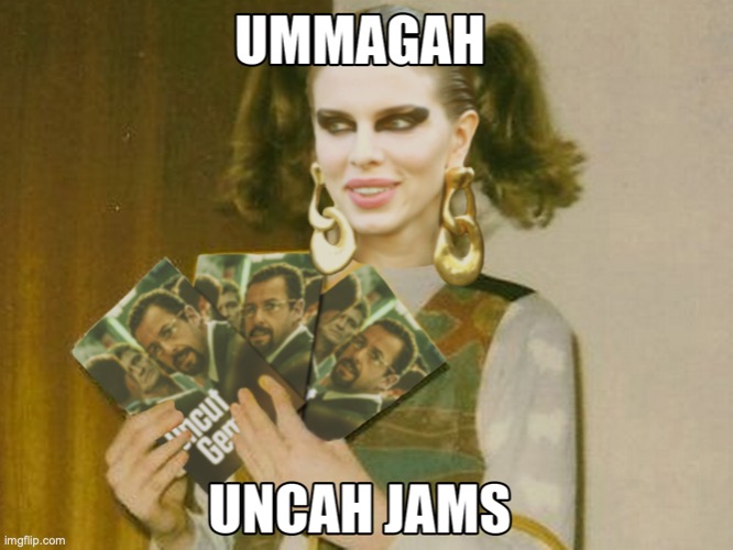 Uncah Jams | image tagged in uncah jams,uncut gems,julia fox,adam sandler,kanye,muse | made w/ Imgflip meme maker