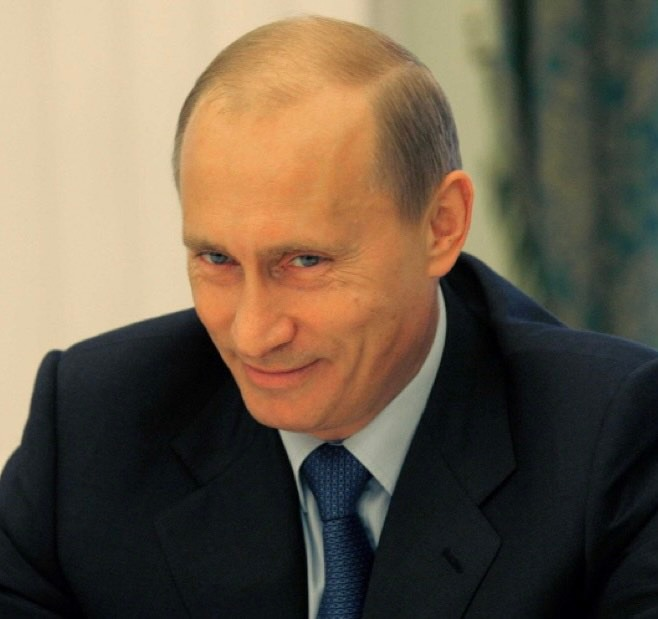Putin smiling Blank Meme Template