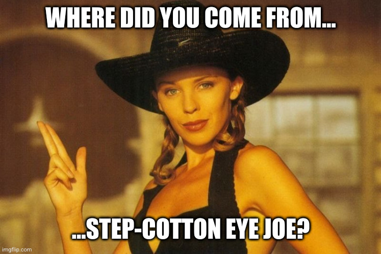 Kylie never too late | WHERE DID YOU COME FROM... ...STEP-COTTON EYE JOE? | image tagged in kylie never too late,memes | made w/ Imgflip meme maker