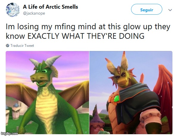 Here's the template, feel free to use. | image tagged in glow-up,spyro | made w/ Imgflip meme maker