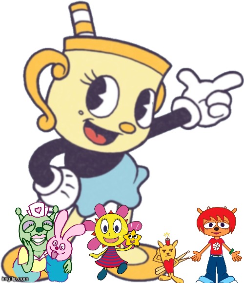 girls that i wanna be | image tagged in cuphead,parappa | made w/ Imgflip meme maker