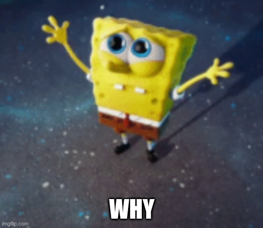 Why spungebob | WHY | image tagged in why spungebob | made w/ Imgflip meme maker