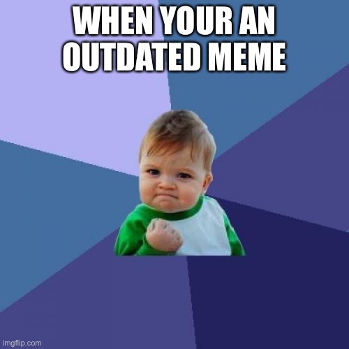 Success Kid Meme | WHEN YOUR AN OUTDATED MEME | image tagged in memes,success kid | made w/ Imgflip meme maker