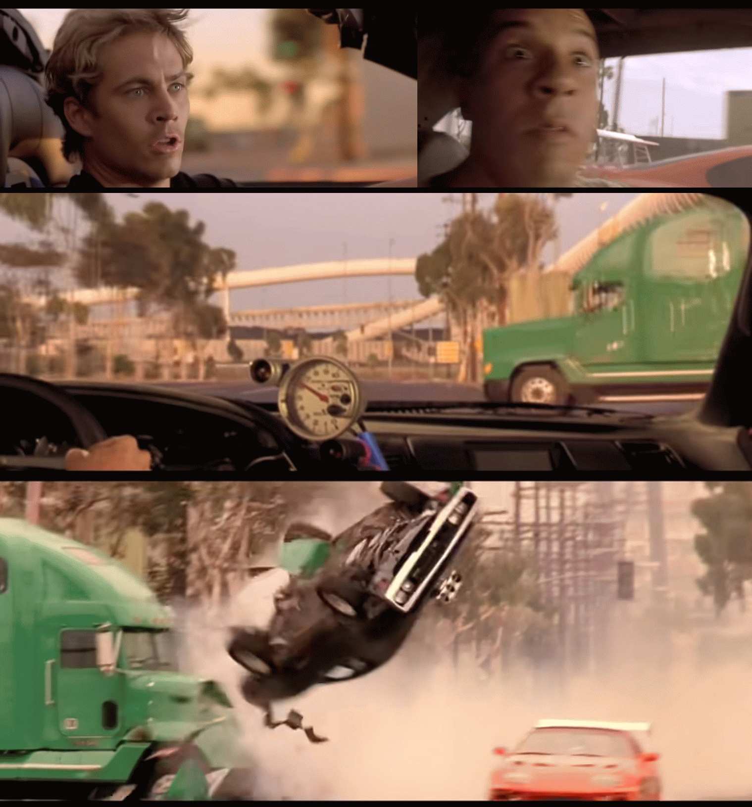 High Quality fast and furious train 2 - the truck Blank Meme Template
