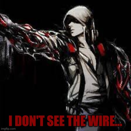 I DON'T SEE THE WIRE... | made w/ Imgflip meme maker