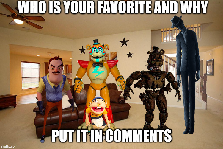 Living room ceiling fans | WHO IS YOUR FAVORITE AND WHY; PUT IT IN COMMENTS | image tagged in living room ceiling fans | made w/ Imgflip meme maker