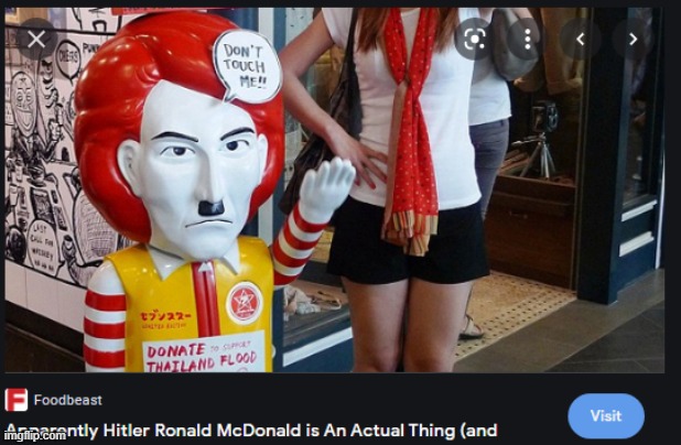 wtf | image tagged in wtf,adolf hitler,ronald mcdonald | made w/ Imgflip meme maker