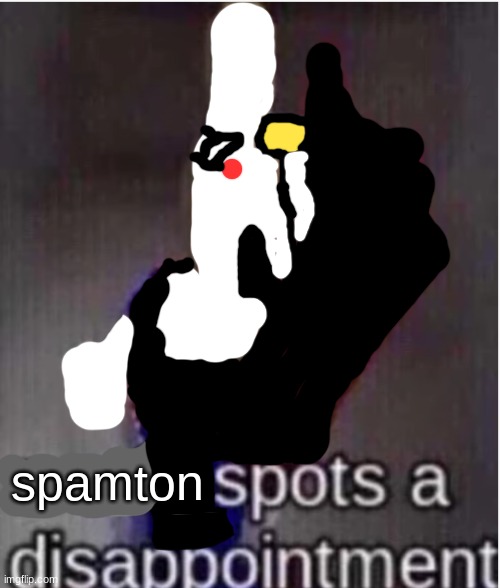 i wonder what he sees | spamton | image tagged in mario spots a disappointment | made w/ Imgflip meme maker