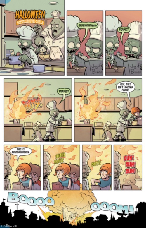 image tagged in plants vs zombies,cooking,explosion,baking,comics | made w/ Imgflip meme maker