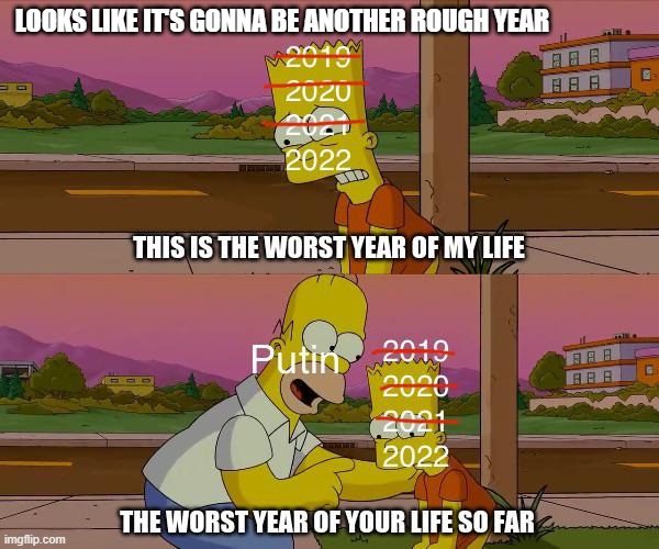Another bad year in the books | LOOKS LIKE IT'S GONNA BE ANOTHER ROUGH YEAR | image tagged in memes,funny memes | made w/ Imgflip meme maker