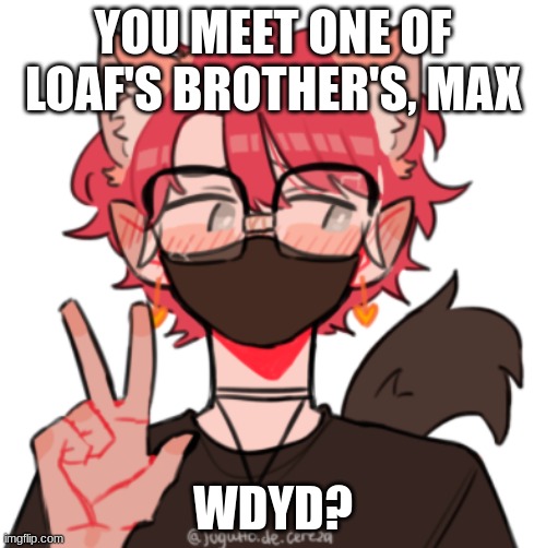 Max | YOU MEET ONE OF LOAF'S BROTHER'S, MAX; WDYD? | image tagged in max | made w/ Imgflip meme maker