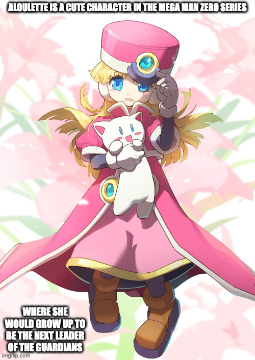 Aloulette Cosplaying Prairie | ALOULETTE IS A CUTE CHARACTER IN THE MEGA MAN ZERO SERIES; WHERE SHE WOULD GROW UP TO BE THE NEXT LEADER OF THE GUARDIANS | image tagged in megaman,megaman zero,megaman zx,memes | made w/ Imgflip meme maker