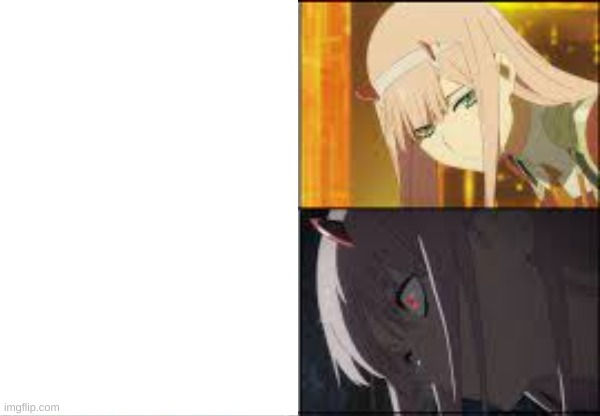 zero two Blank Meme Template