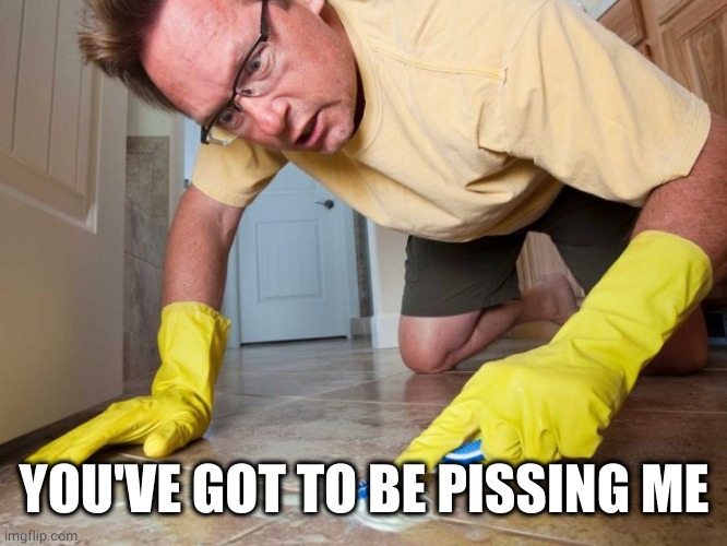 OCD sufferer | YOU'VE GOT TO BE PISSING ME | image tagged in ocd sufferer | made w/ Imgflip meme maker