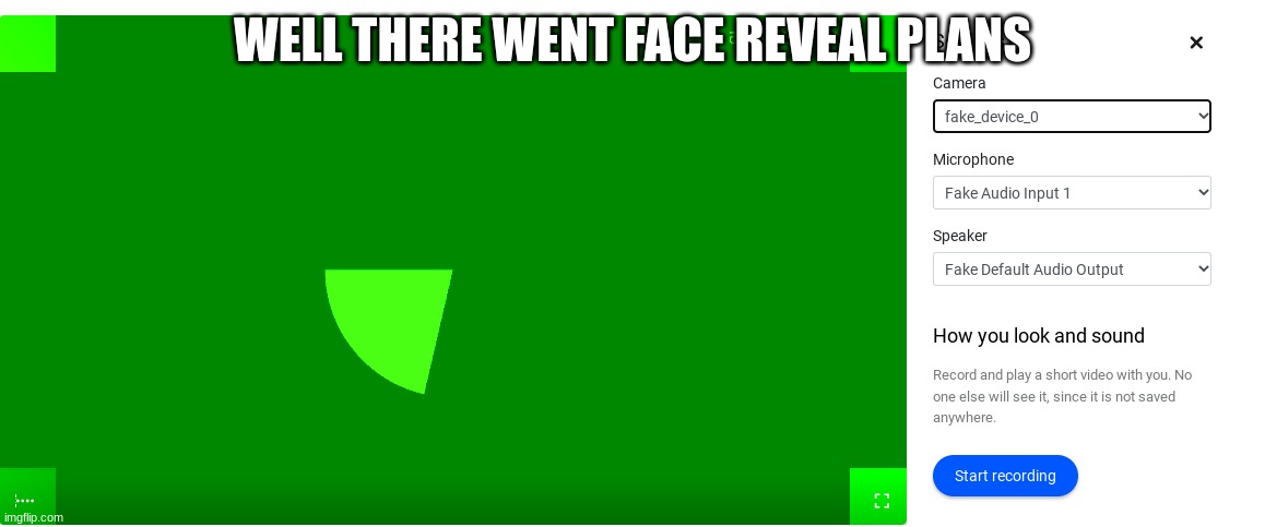 WELL THERE WENT FACE REVEAL PLANS | made w/ Imgflip meme maker