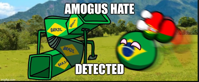 You Are Going To Brazil. CountryBalls | AMOGUS HATE DETECTED | image tagged in you are going to brazil countryballs | made w/ Imgflip meme maker