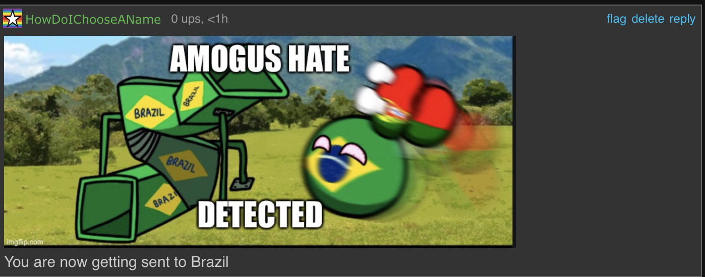 Amogus hate detected Blank Meme Template