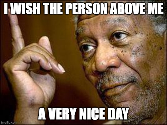 have a nice day | I WISH THE PERSON ABOVE ME; A VERY NICE DAY | image tagged in have a nice day | made w/ Imgflip meme maker