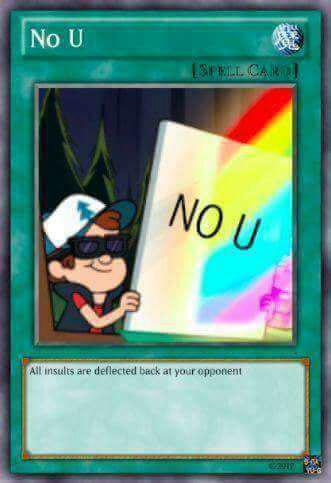 High Quality No u the most powerful card in existence Blank Meme Template