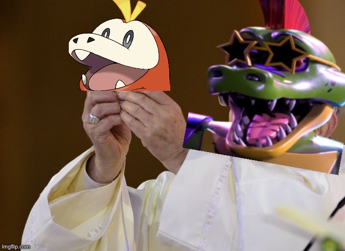 Pope with wafer | image tagged in pope with wafer,gigamonty | made w/ Imgflip meme maker