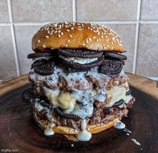 Oreo Cum Burger | made w/ Imgflip meme maker