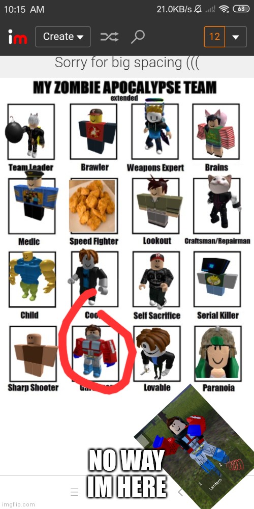 meeeee whyyy | NO WAY IM HERE | image tagged in roblox | made w/ Imgflip meme maker