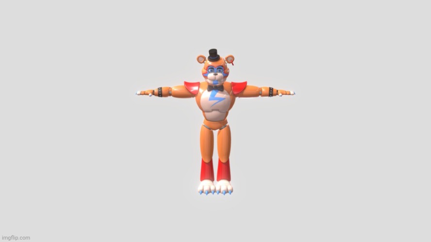 image tagged in glamrock freddy t-pose | made w/ Imgflip meme maker