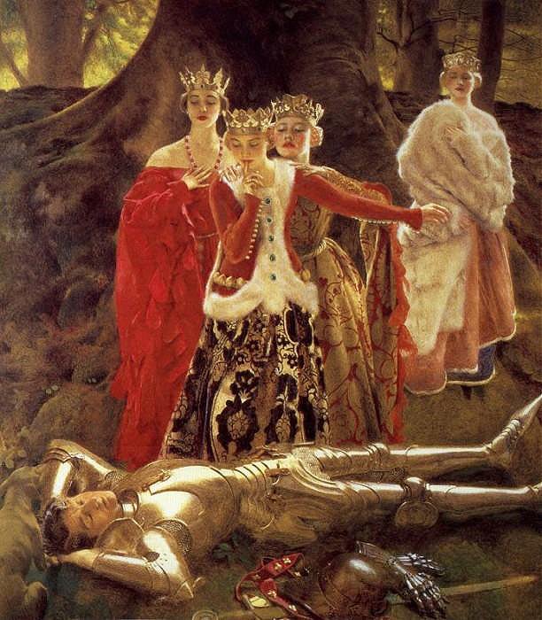 Four Queens Find Lancelot Sleeping Blank Meme Template