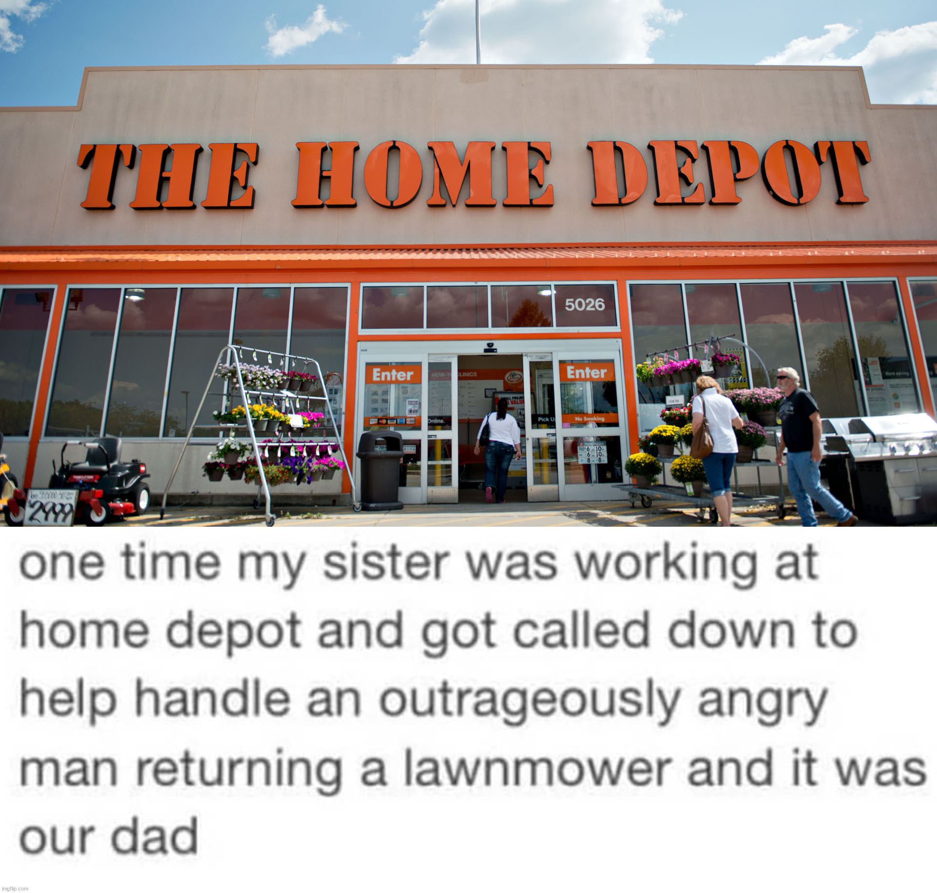 image tagged in home depot | made w/ Imgflip meme maker