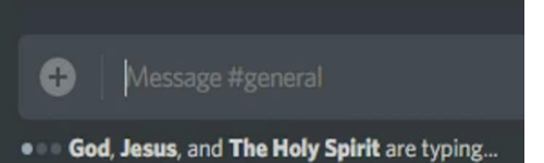 God, Jesus, and the holy spirit are typing Blank Meme Template