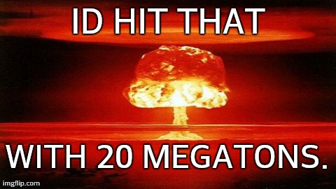 ID HIT THAT WITH 20 MEGATONS. | image tagged in mushroom cloud | made w/ Imgflip meme maker