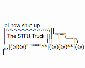 High Quality the stfu truck Blank Meme Template