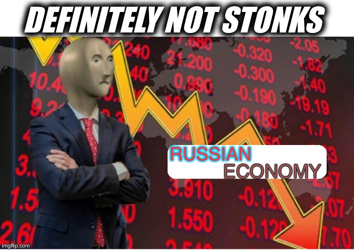 Troubles with ya roubles |  DEFINITELY NOT STONKS; RUSSIAN; ECONOMY | image tagged in not stonks blank,russia,ukraine,economics,crash,war | made w/ Imgflip meme maker