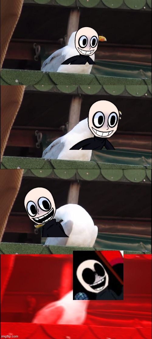 Eteled in Diagraphephobia | image tagged in memes,inhaling seagull,eteled,eteled dreemurr | made w/ Imgflip meme maker