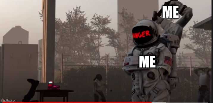ha title | ME; ME | image tagged in doomed from the start | made w/ Imgflip meme maker