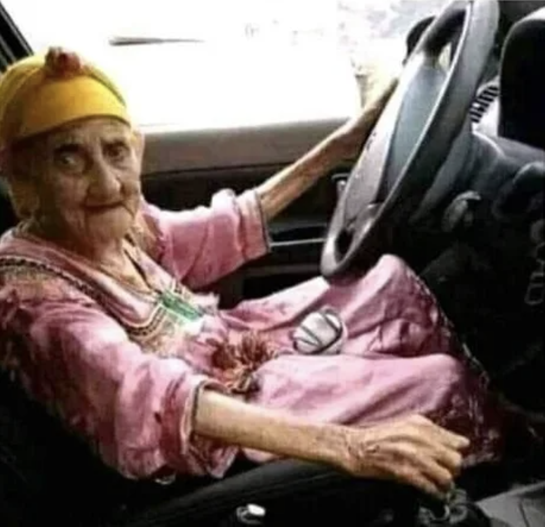 old grandma driver Blank Meme Template