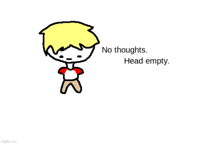 No thoughts. Head empty. | image tagged in dream smp,tommyinnit | made w/ Imgflip meme maker