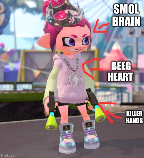 Anatomy of pearlfan | SMOL BRAIN; BEEG HEART; KILLER HANDS | made w/ Imgflip meme maker