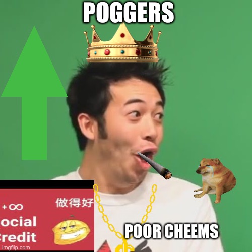 pogchamp | POGGERS POOR CHEEMS | image tagged in pogchamp | made w/ Imgflip meme maker