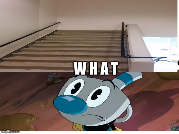Human race was a mistake | W H A T | image tagged in mugman,cuphead,human race,crappy design | made w/ Imgflip meme maker