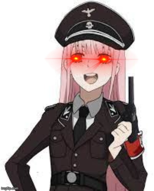 zero two cop Blank Meme Template