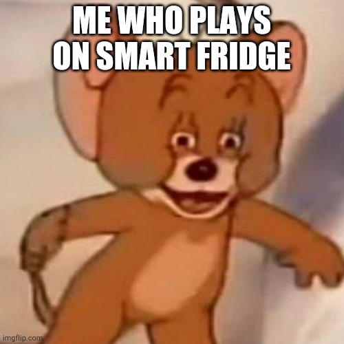 Polish Jerry | ME WHO PLAYS ON SMART FRIDGE | image tagged in polish jerry | made w/ Imgflip meme maker