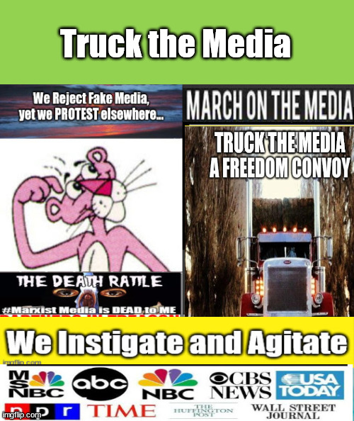 Truck the Media....Talk only is cheaper by the word....! | Truck the Media | image tagged in truck the media,convoy,democrats whine,evil,whine | made w/ Imgflip meme maker