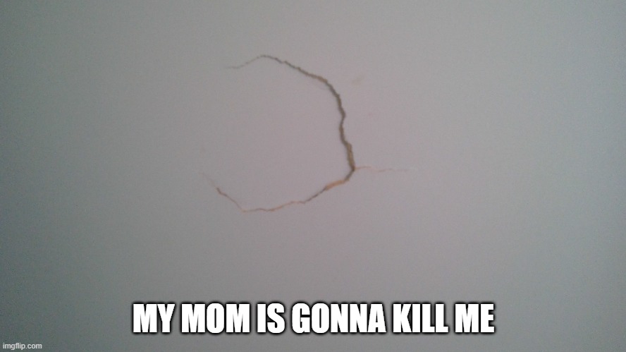 I was getting my calculator from the bag and I accidentally hold on the cabinet door and broke it as I fell | MY MOM IS GONNA KILL ME | made w/ Imgflip meme maker