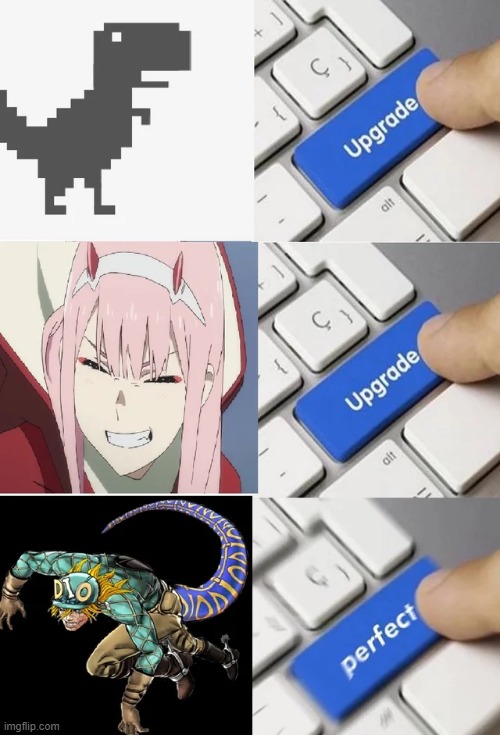 An even better dino than zero two | made w/ Imgflip meme maker