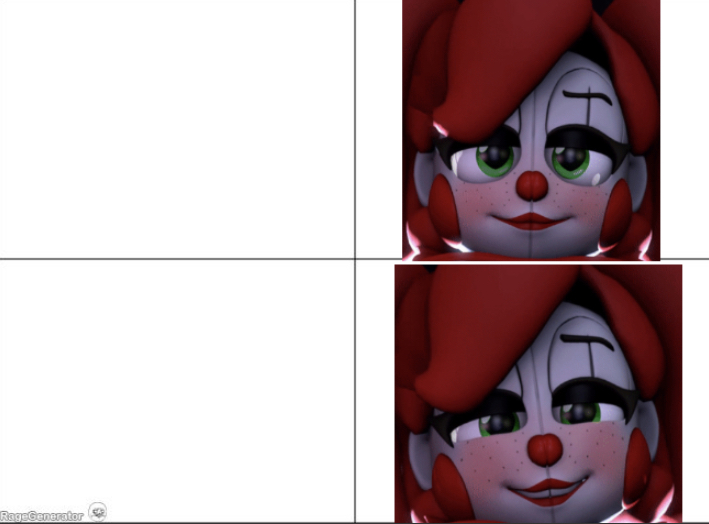 High Quality Circus baby’s illegal smile Blank Meme Template