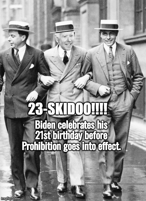 23 Skidoo Biden celebrates birthday | image tagged in joe biden | made w/ Imgflip meme maker